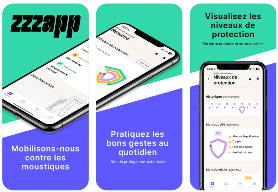 L’application ZZZAPP qui permet un suivi de situation pour les communes, informe l’utilisateur sur l’état de protection de son domicile et de son quartier.