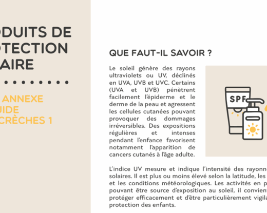 La fiche insiste sur l’usage d’un produit de protection solaire : il n’est à envisager qu'en complément des autres gestes de prévention.