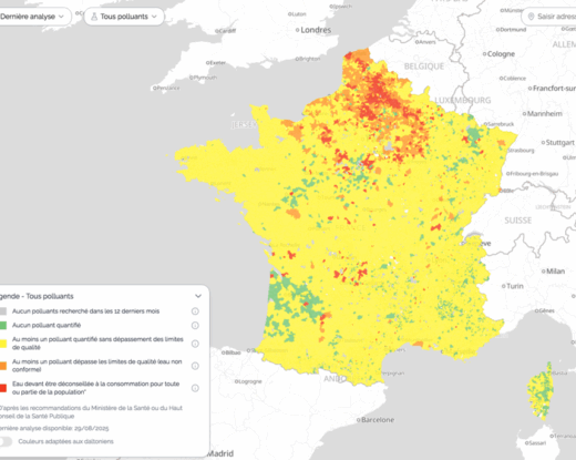 Les associations Générations futures et Data for good ont publié une carte interactive inédite