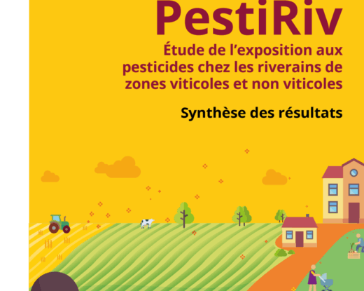 Santé publique France et l'Anses réalisent l'étude PestiRiv qui vise à décrire la contamination des milieux et l'imprégnation des personnes vivant en zones viticoles (près de vignes) par les pesticides utilisés sur ces cultures.