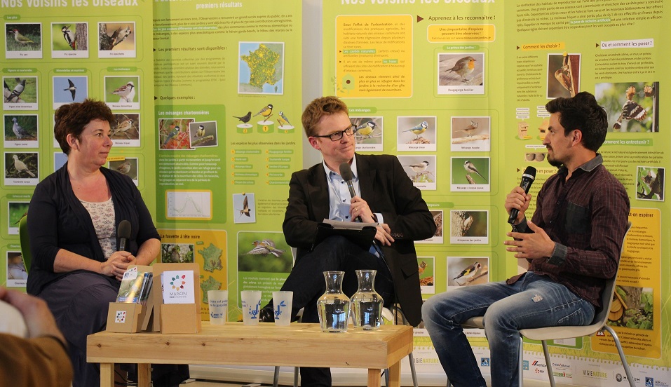 Isabelle Baldi, Eloi Choplin et Guillaume Tartare à la Maison écocitoyenne©GRAINE Aquitaine