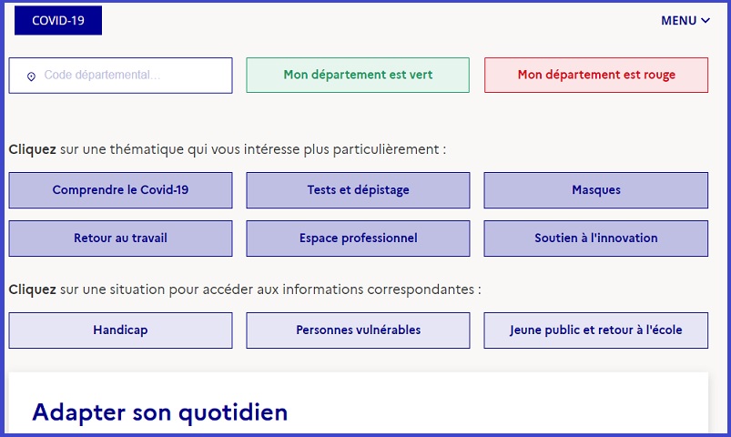 Adapter son quotidien-Déconfinement@gouv.fr