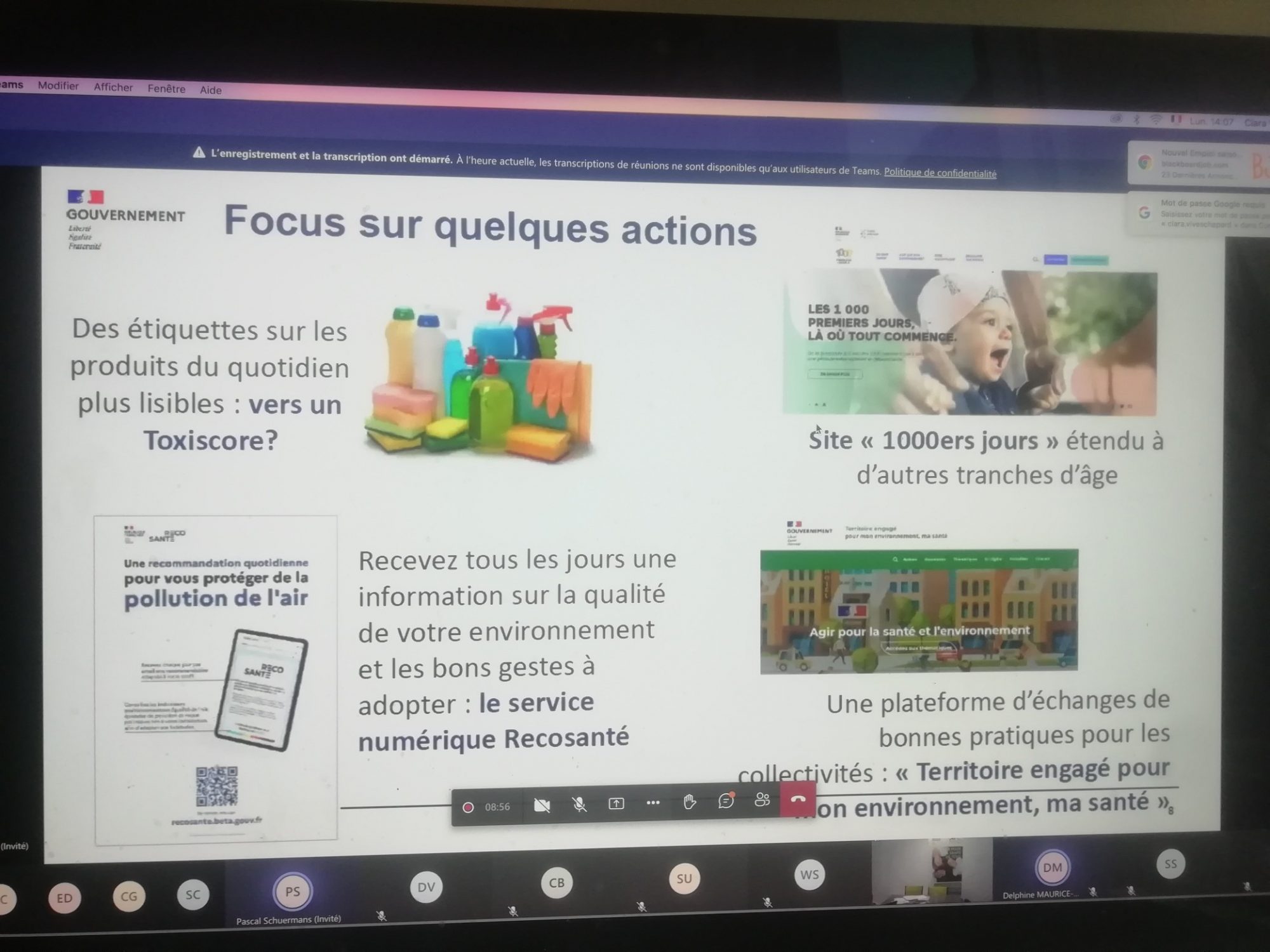 La Semaine régionale santé-environnement du 15 au 19 novembre 2021 a commencé par un webinaire sur un bilan du PRSE NA @ Graine Nouvelle-Aquitaine